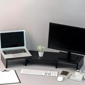 [에스에스_63]책상정리 공간활용 모니터받침대 블랙컬러