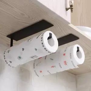 주방 행주 랩 키친타올 수건 걸이 홀더 거치대 블랙 키친타올걸이 행주걸이 키친타올홀더