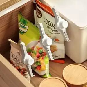 과장봉지 밀봉 캡 씨리얼 주방 정리 클립 3개세트 과자봉지 씨리얼봉지 리필용세제 밀봉캡