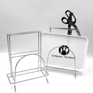 F1 스테인레스 칼 도마 거치대 도마거치대 칼거치대 도마칼거치대 스텐거치대 쟁반거치대