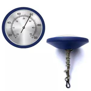 끈으로 쉽게 읽을 수 있는 플로팅 풀 온도계 IPX7 방수 배터리 필요 없음 스파 연못 온수 욕조 및 목욕용