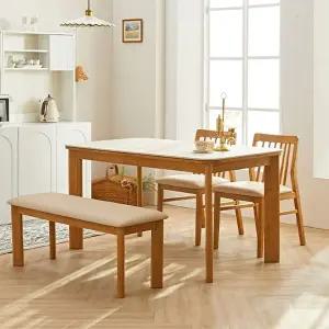 [텐스페이스]키튼 4인용 세라믹 식탁 2인 벤치 1P 스퀘어 의자 2P 세트 MD5452 (수도권무배)