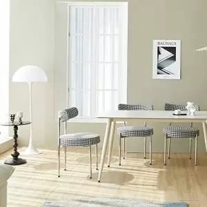 [텐스페이스]포인트 체크형 스틸 디자인체어 식탁의자 MD5401 (수도권무배)