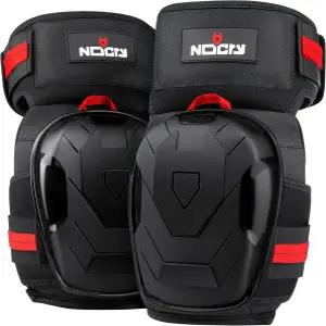 노크라이 프로페셔널 작업용 젤 무릎 패드 - 헤비 듀티 미끄럼 방지 캡 추가 이중 레이어 폼 및 쿠션