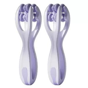 손전용 롤러 안마 마사지기 휴대용 손등 손바닥 손가락 마사지기 퍼플 3.6x15.5cm 2개
