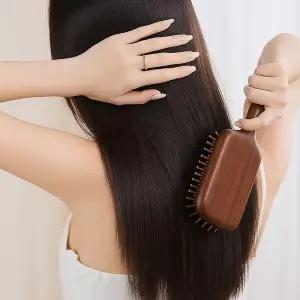 우드 패들 브러시 엉킴방지 헤어빗 WFLOU8H