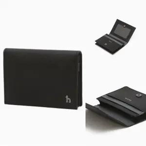[AK분당점] [헤지스ACC] 블랙 라인배색 소가죽 명함지갑 HJHO5F603BK