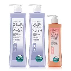 바세린 대용량 바디워시 1000ml 2개+핸드크림 500ml