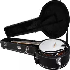 기어럭스 4현 및 밴조 하드 케이스 외부 잠금 키 내부 액세서리 수납공간 플러시 인테리어 패딩 - 블랙