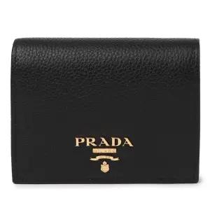 라프리마  비텔로 그레인 금장 로고 반지갑 1MV204-2E3A-F0002