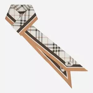 [버버리] 체크 실크 스카프 베이지 8120320 155273802