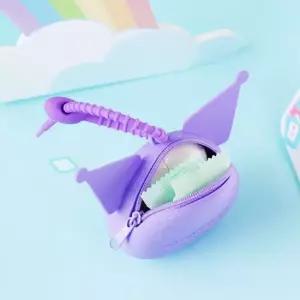 동전지갑 퍼플 가방고리 학생 동전파우치 캐릭터 키링동전지갑 가방고리 학생 동전파우치