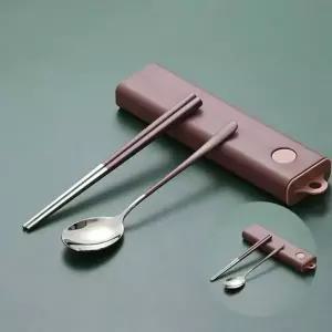 ( )휴대용 수저세트 브릭레드 수저젓가락세트 도시락수저세트 숟가락젓가락세트_25078307