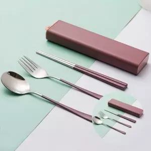 ( )휴대용 수저 포크세트 브릭레드 숫가락세트 수저젓가락세트 스텐수저세트_25078337