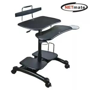 스탠드책상 NETmate 이동식 스탠딩 PC 데스크 책상(높이조절)