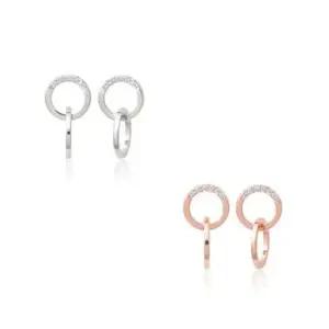 친구선물 92.5 Silver-pin 더블 링 기본 포인트 은침 귀걸이