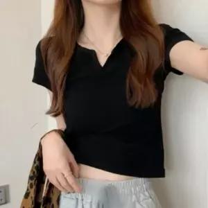 여성 슬림핏 반팔 티셔츠 여름 4컬러 기본 티셔츠 무지 라운드넥