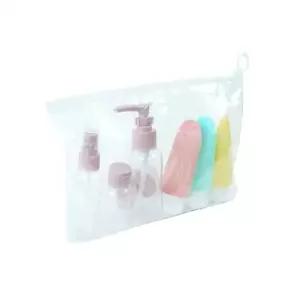 ( )여행용 소분용기세트 휴대용 튜브 펌프 리필 실리콘 화장품 욕실 케이스