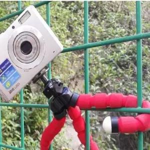 (색상 블랙)휴대용 휴대폰 스마트폰 삼각대 스펀지 기둥 스탠드