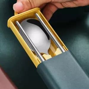 휴대용 스테인리스 수저세트 케이스 숟가락세트 도시락수저통 휴대용젓가락통