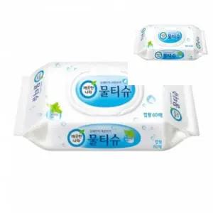 ( )깨끗한나라 물티슈 페퍼민트 캡형 60매 박스 32개입 물티슈휴대용 여행용물티슈 휴대용물티슈 차량물티