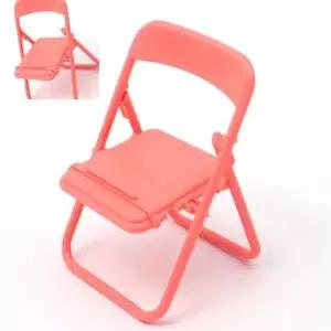 (옵션 50개 [낱개수량확인])휴대용손거울 플라스틱소형 하트모양 주황색 거울 탁상용핸드폰거치대 미니의자