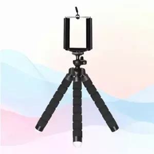 (색상 색상/블랙)휴대용 스펀지 삼각대 휴대폰 영상 유튜브 거치대