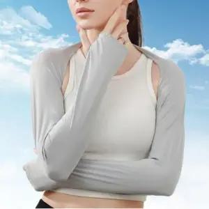 여성 볼레로 가디건 여름 쿨 숄더 아웃도어 스포츠 슬리브 시원한 팔토시 대용