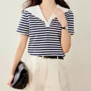 마린룩 여름 반팔티 스트라이프 티셔츠 세일러