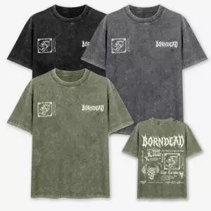 여름 피그먼트 반팔티 3색 남녀공용 데일리 프린팅 티셔츠