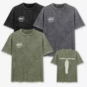 물빠진 티셔츠 3색 남성 여름 여성 반팔티 워싱 피그먼트