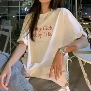 2컬러 오버핏 데일리 여름 레터링 호비 반팔 티셔츠 루즈핏 박스티