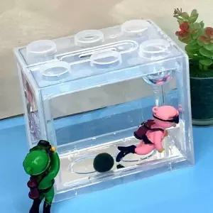 마리모 키우기 블럭 미니어항 투명 어항 베타 미니