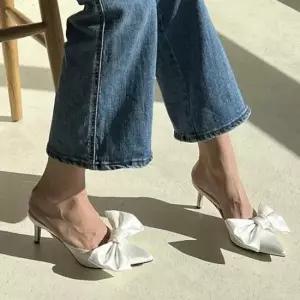 베이직 키높이 샌들 슬링백 여자구두 슬링백힐 구두