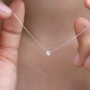 실버목걸이 92.5 실버 큐빅 6발 은 목걸이 4mm