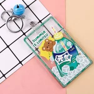 [하프클럽/]캐릭터 카드케이스 방을 키링 카드 신분증 커버 홀더