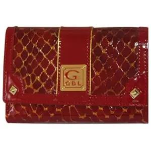 LW9505 정품 GBL 여성용 럭셔리 레드 애나멜 중지갑