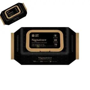 ( )숨 시그니처 물티슈 캡형 70매입 박스 20개입 어린이집청소용 휴대형피부클렌징 대용량 캡형물티슈