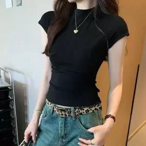 티셔츠 여성골지티슬림골지티 여리핏티셔츠 여성상의여성여름옷 여성여름티셔츠