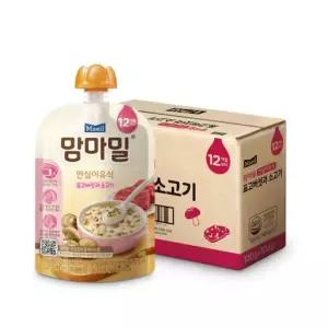 맘마밀 안심이유식 12개월 표고버섯과소고기 100g 10팩
