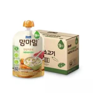 맘마밀 안심이유식 9개월 녹황채소와 소고기 100g 10팩