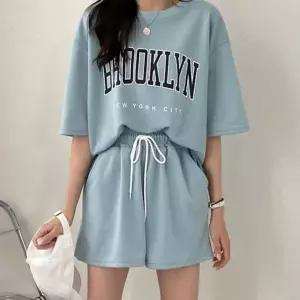 반팔티반바지 반팔티셔츠 라운드티세트 여자반바지 상하의 여성반팔티셔츠