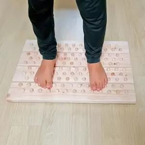 순수 편백나무 왕구슬대형 발지압판 발매트 발마사지 지압
