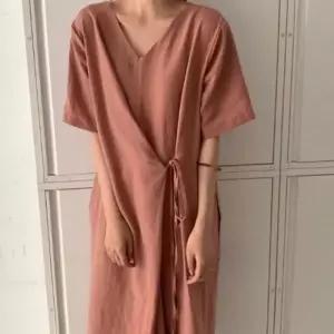 원피스 린넨원피스 여름 롱 여름원피스 벽돌색 롱원피스 린넨원피스 여름원피스