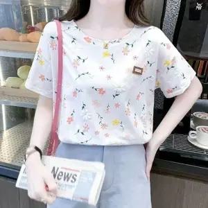 여자캐주얼티셔츠 얇은티셔츠 여름 여름반팔티셔츠 여성반팔티셔츠 여름티셔츠