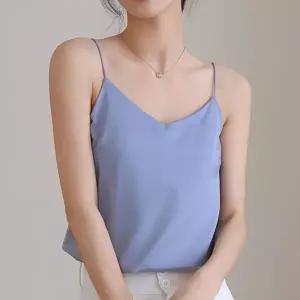 여성나시 여름 민소매 여성 여름나시 여성상의 쉬폰 5컬러 이너 끈나시