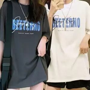 여성 레터링 여름 여자 루즈핏 반팔 티 셔츠 여름 여성 레터링 박스티 예쁜 티셔츠 이너 반팔티 루즈핏