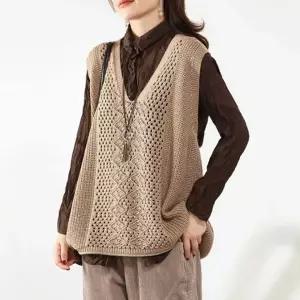 여성니트조끼 상의 여자 여름가디건 오버핏 베스트