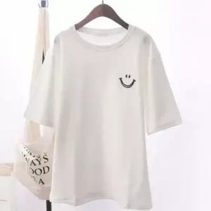 여성여름티셔츠 여름 반팔티 여성면티셔츠 여성반팔티셔츠 라운드넥 여성반팔티