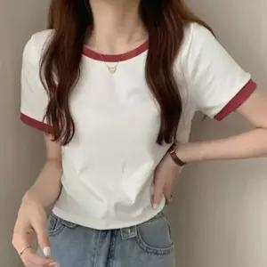 입술넥티 반팔티셔츠 여자여름반팔티 여성라운드반팔티 여성 여자여름니트티